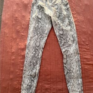 Snakeskin Print Leggings. Curves N Combatboots. Never worn.